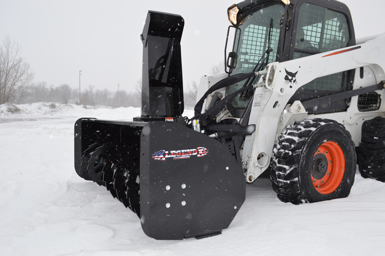 Legends Brand Skid Steer Loader Mount Snowblower