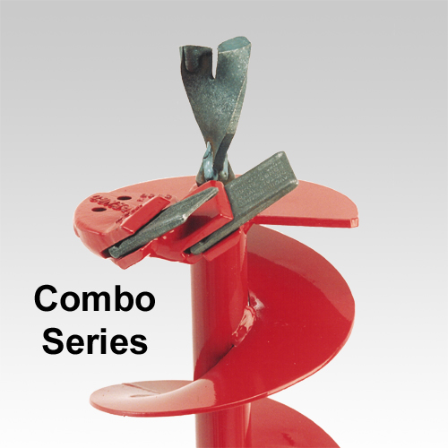 Combo Series Auger Bits For Hard Soils Available In Diameters From 6 To 12 Inches, Auger Length Is 38 Inches