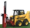 Post Driver Mounted On A Gehl Loader