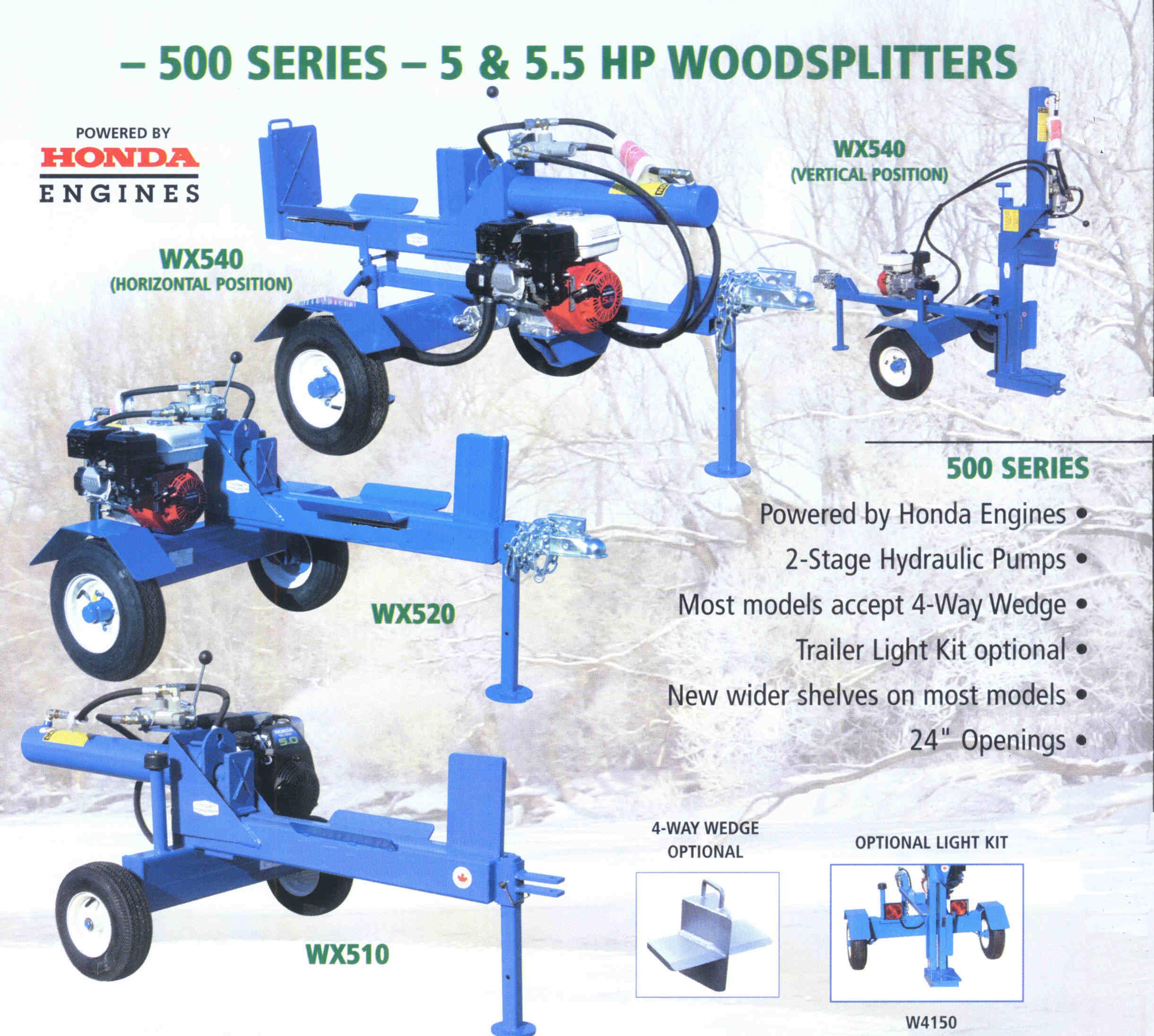 Trailer Mounted Logsplitters - 500 Series