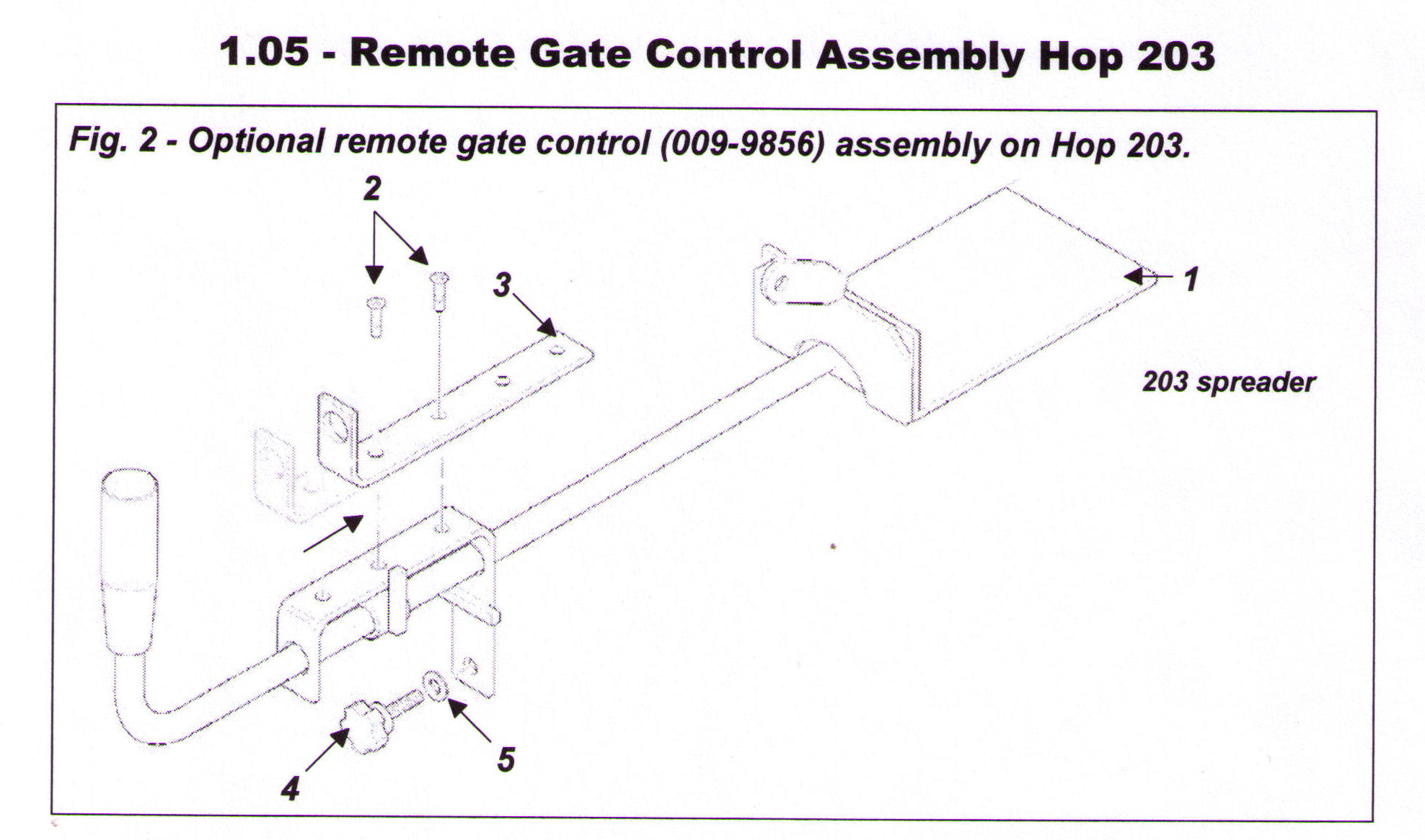 Remote Gate Control For 203-120 Hop Spreader