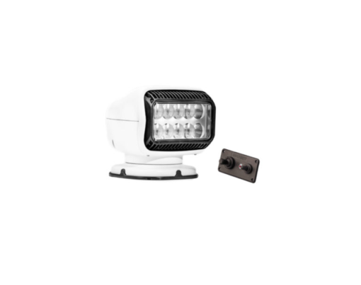 2020 4GT LED Spotlight With White Case 544,000 Candela Brightness, Permanent Mount, Wired Dash Remote