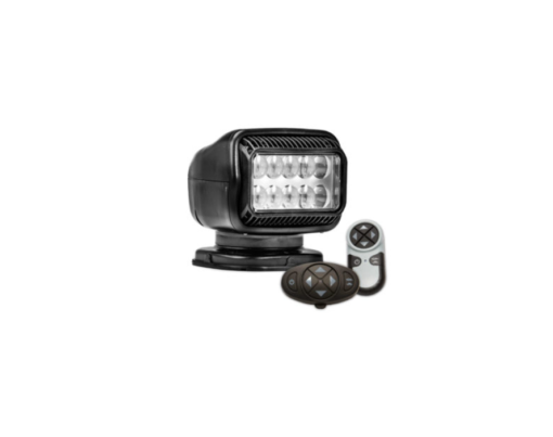 2057 4GT LED Black Spotlight, Permanent Mount, Wireless Hand And Dash Remotes