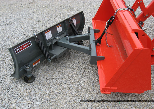 Clamp-On Style Snow Blade, Clamps On To Your Tractor's Bucket