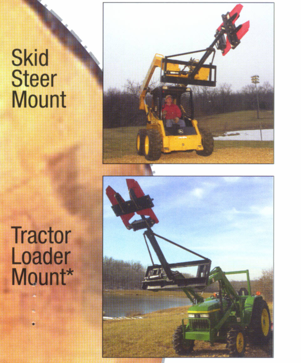Mount With Long Boom To Skid Steers And Tractor Loaders
