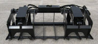 Six Foot Wide Skid Steer Mount Grapple With Twin Upper Grapples, Each 20 Inches Wide