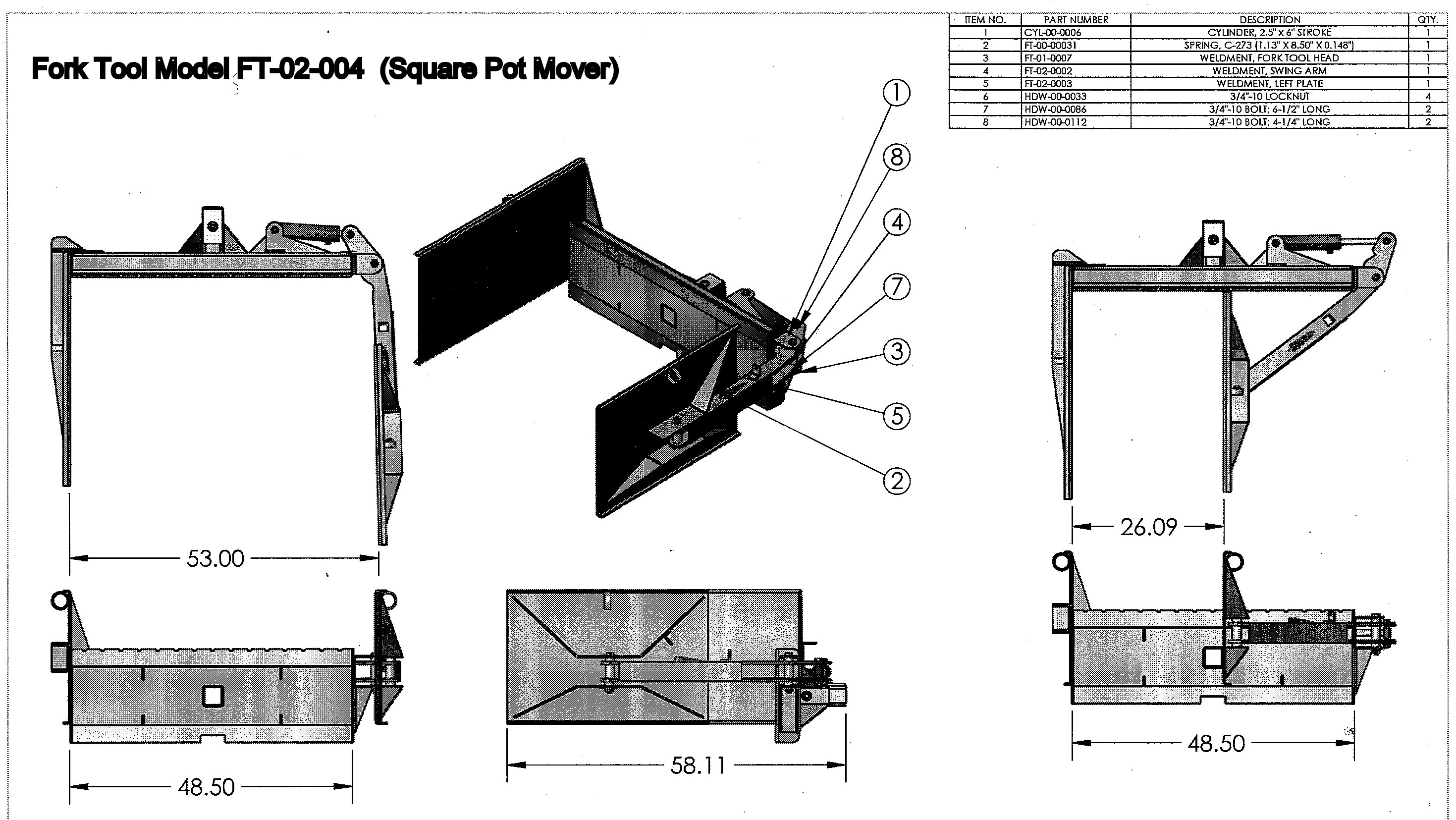 Square Pot Mover / Fork Tool