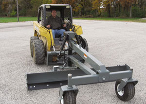 Grader Blade Attachment For Skid Steer Loaders With Universal Quick Attach