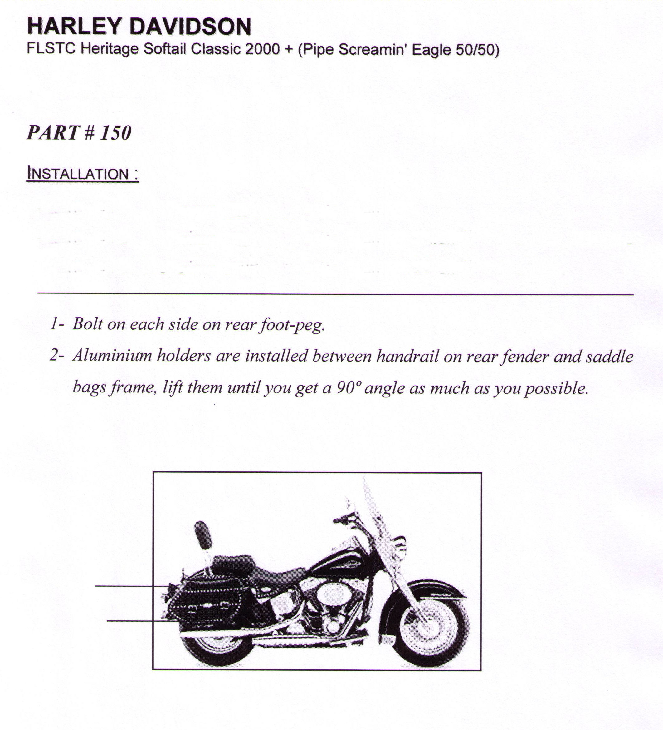Installation Instructions Harley FLSTC