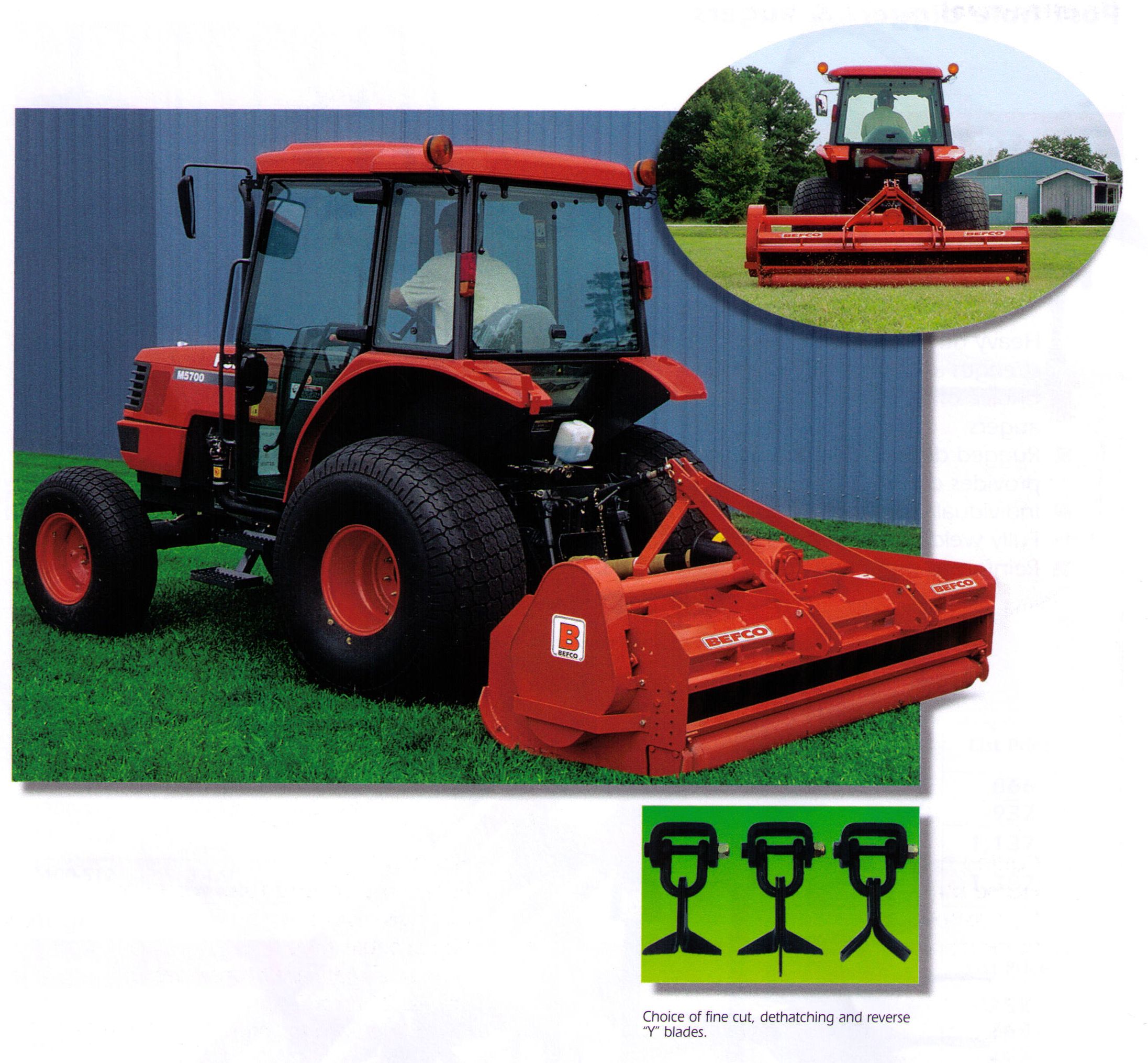 Befco H80 Series Tractor Mounted 540 RPM PTO Driven Flail Mowers