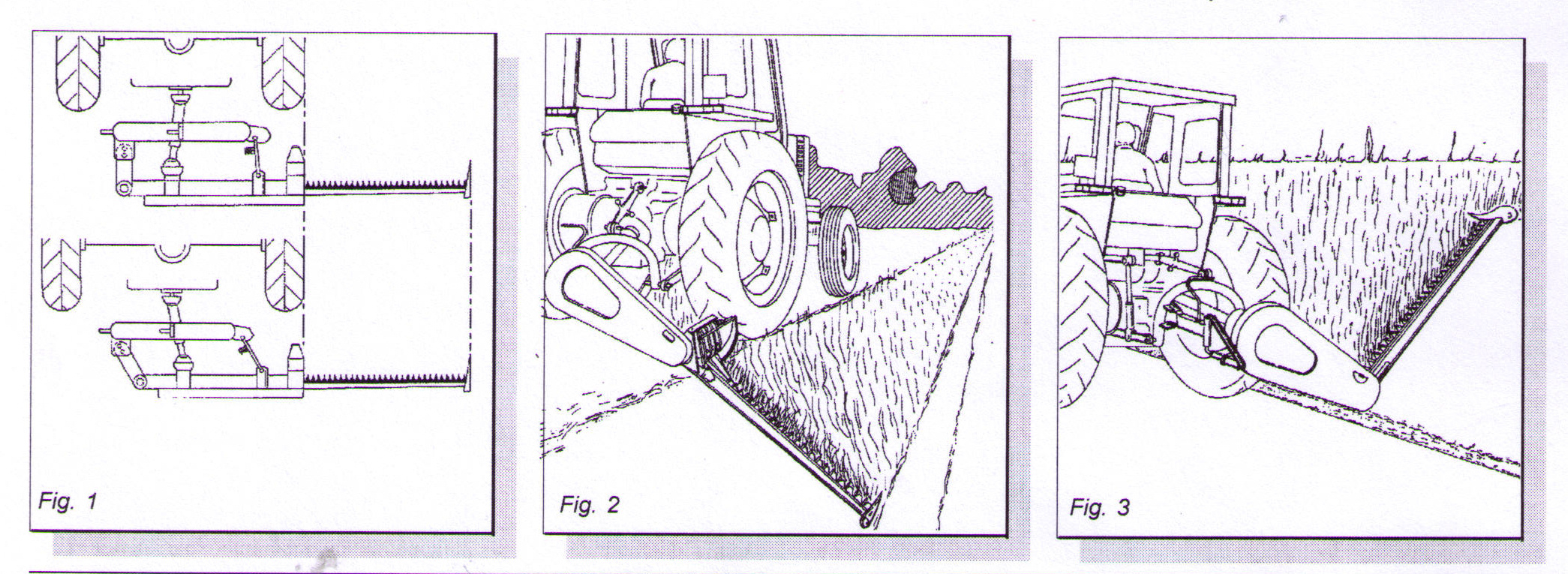 Hitch Postions And Bar Positions - Hitch connection can be shifted to right, sickle bar can be angled to mow ditch banks and hillsides.