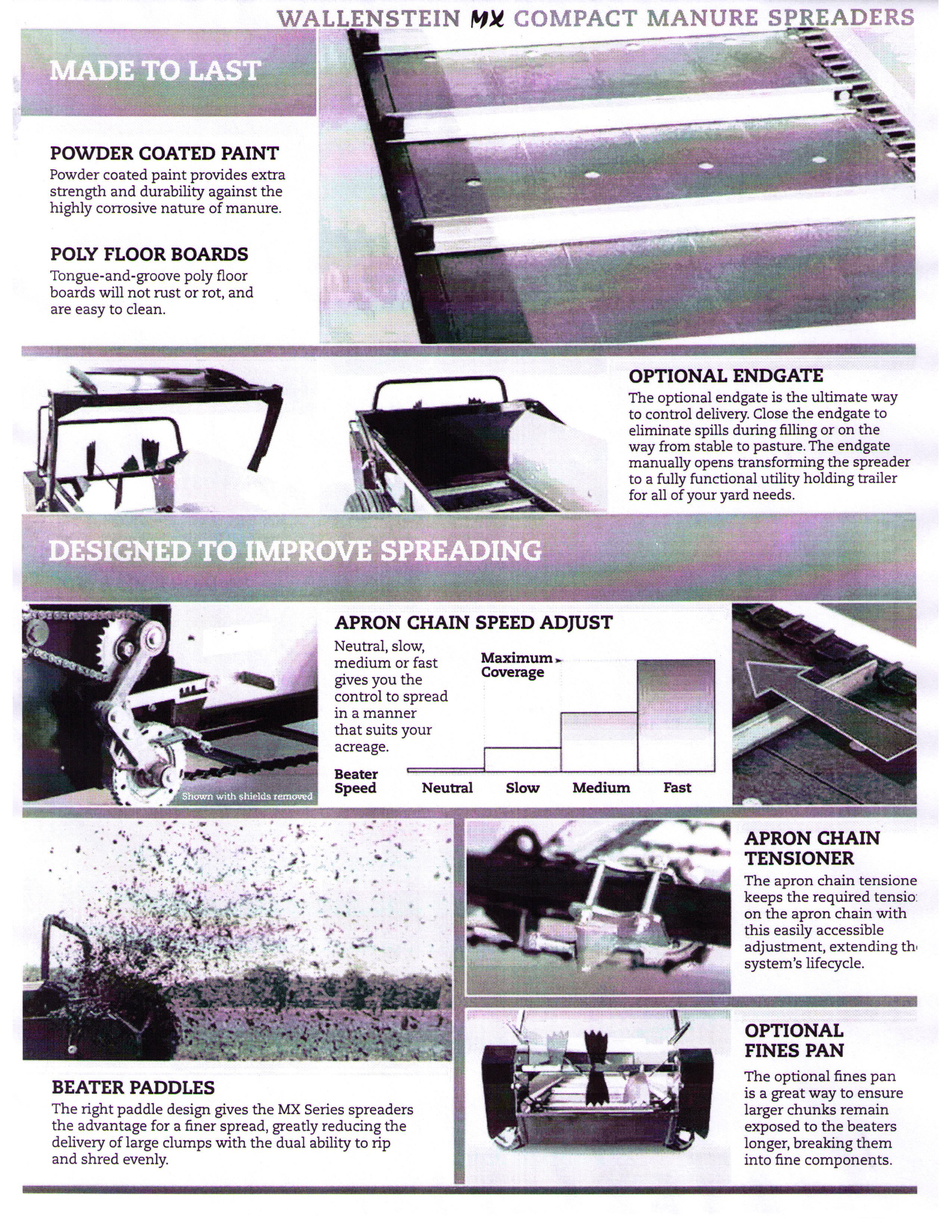 Features Of MX Series Manure Spreaders