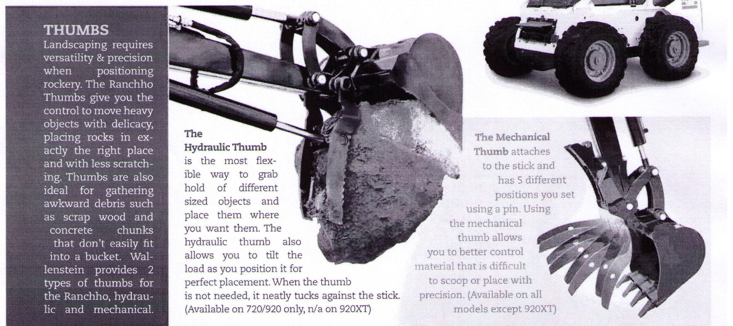 Mechanical And Hydraulic Thumb Options