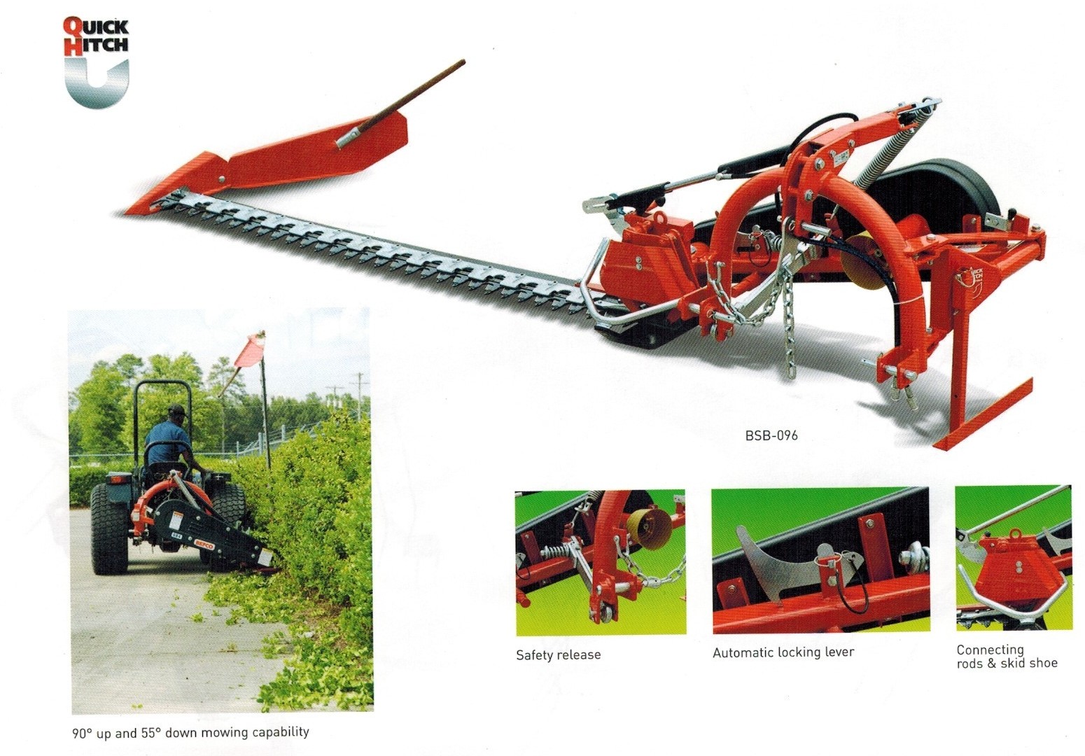 Befco BSB Series Sickle Bar Mowers With Hydraulic Lift On The Sickle Bar