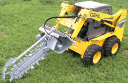 Skid Steer Mounted Hydraulic Chain Trencher