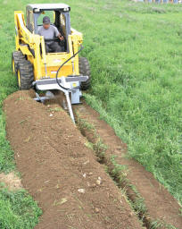 Model BMTN548 Trencher In Use