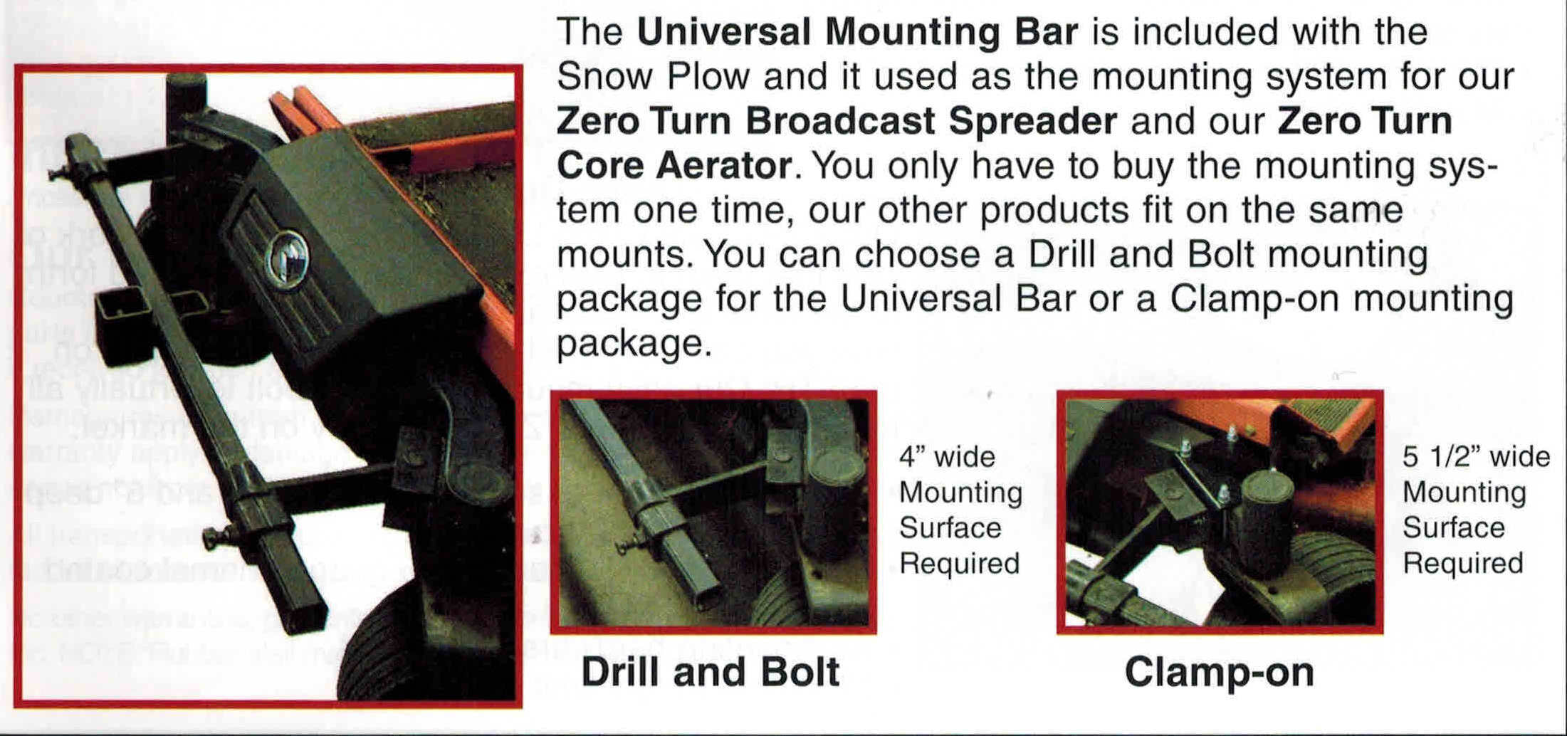 Universal Mount Bar That Comes With Snow Plow