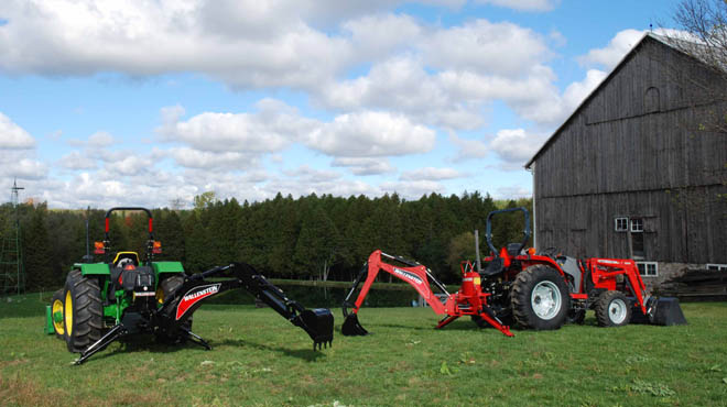 WLGX Series Curved Boom Tractor Mounted Backhoes
