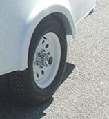 Spare Tire, 12 Inch Rim, White Painted